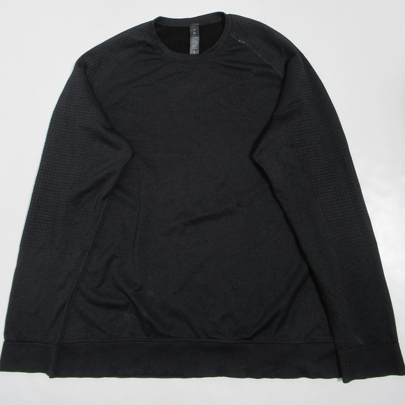 Lululemon Men's Engineered Warmth Long Sleeve Crew Black / Black Size XL - Picture 1 of 12